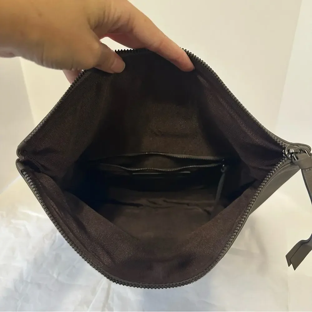 Dawid Tomaszewski x Tanah Rhea Berlin Smoke Leather Fold-over Envelope Clutch